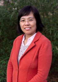 Picture of Professor Ning Zhang wearing red and angled to the right